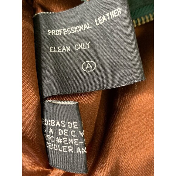 Rare VTG 90s NWT Mens Green Suede Insulated Coat M Zeidler RY10370 $250 - Picture 9 of 10